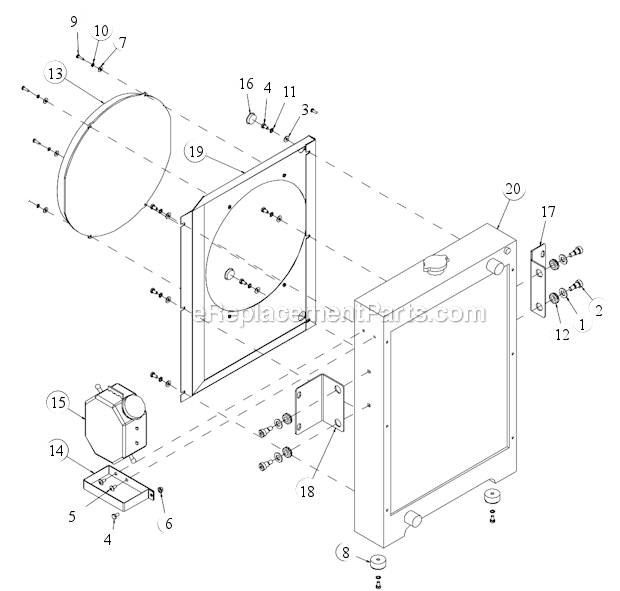 Page O Diagram and Parts List for MK-4036KB  MK Diamond Concrete Saw